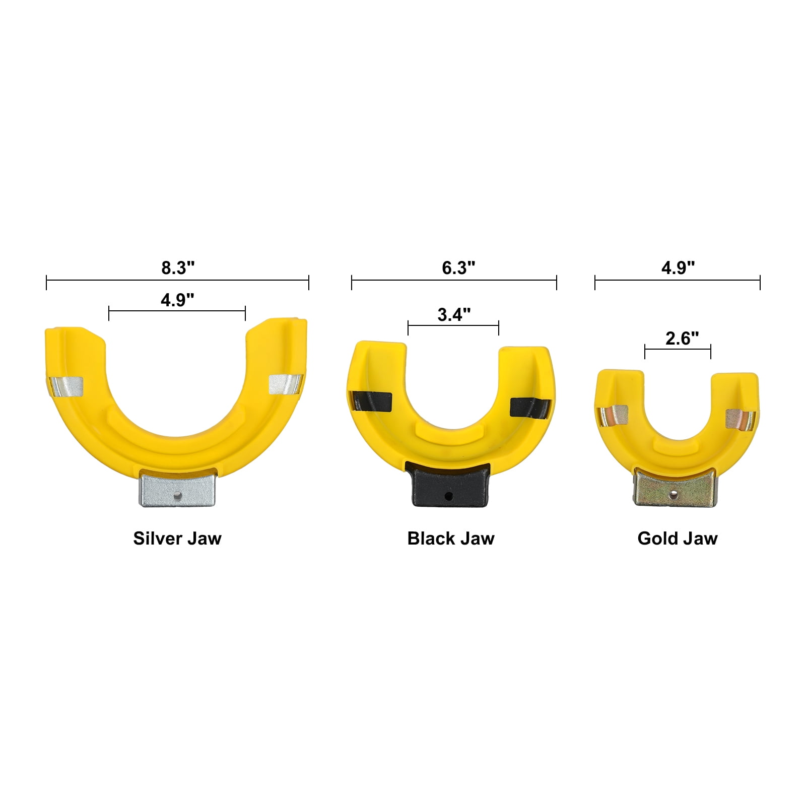 VEVOR Strut Spring Compressor Set, Macpherson Strut Spring Compressor Kit, Interchangeable Fork Strut Coil Extractor Remover Tool, with Yellow Protective Sleeve and Carrying Case