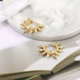 thumbnail image 2 of Spike Earrings for Women Huggie Hoop, Hypoallergenic S925 Sterling Silver Post 14K Gold Plated Dainty Spike Drop Dangle Huggie Earrings CZ Small Hoop Earrings Jewelry Gifts for Women, 2 of 5