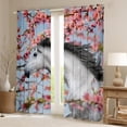 thumbnail image 2 of Horse Curtains Lovers, Cherry Blossom Horse 30%-50% Blackout Curtains Western Cowboy Cowgirl Curtains & Drapes, Farm Animal Window Treatments 42Wx63L Room Decor, 2 of 5