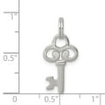 thumbnail image 3 of 925 Sterling Silver Polished Key Charm 22x10mm Wide Pendant Necklace for Women - 1.0 Grams, 3 of 4