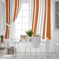 thumbnail image 5 of Fsddascl Burnt Orange Grey Stripe Blackout Curtains for Bedroom/Living Room, Thermal Insulated Kitchen Curtains, Farmhouse Minimalist Striped Grommet Darkening Window Treatment Drapes 52"x63"x2, 5 of 6