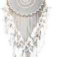 thumbnail image 3 of Campanas de viento de plumas beige decorativas vintage hermosas y robustas campanillas de viento hechas a mano para balcón, 3 of 8