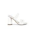thumbnail image 2 of Sam Edelman Kendra White Leather Block Heel Square Open Toe Slip On Fashion Mule (White Leather, 9), 2 of 7