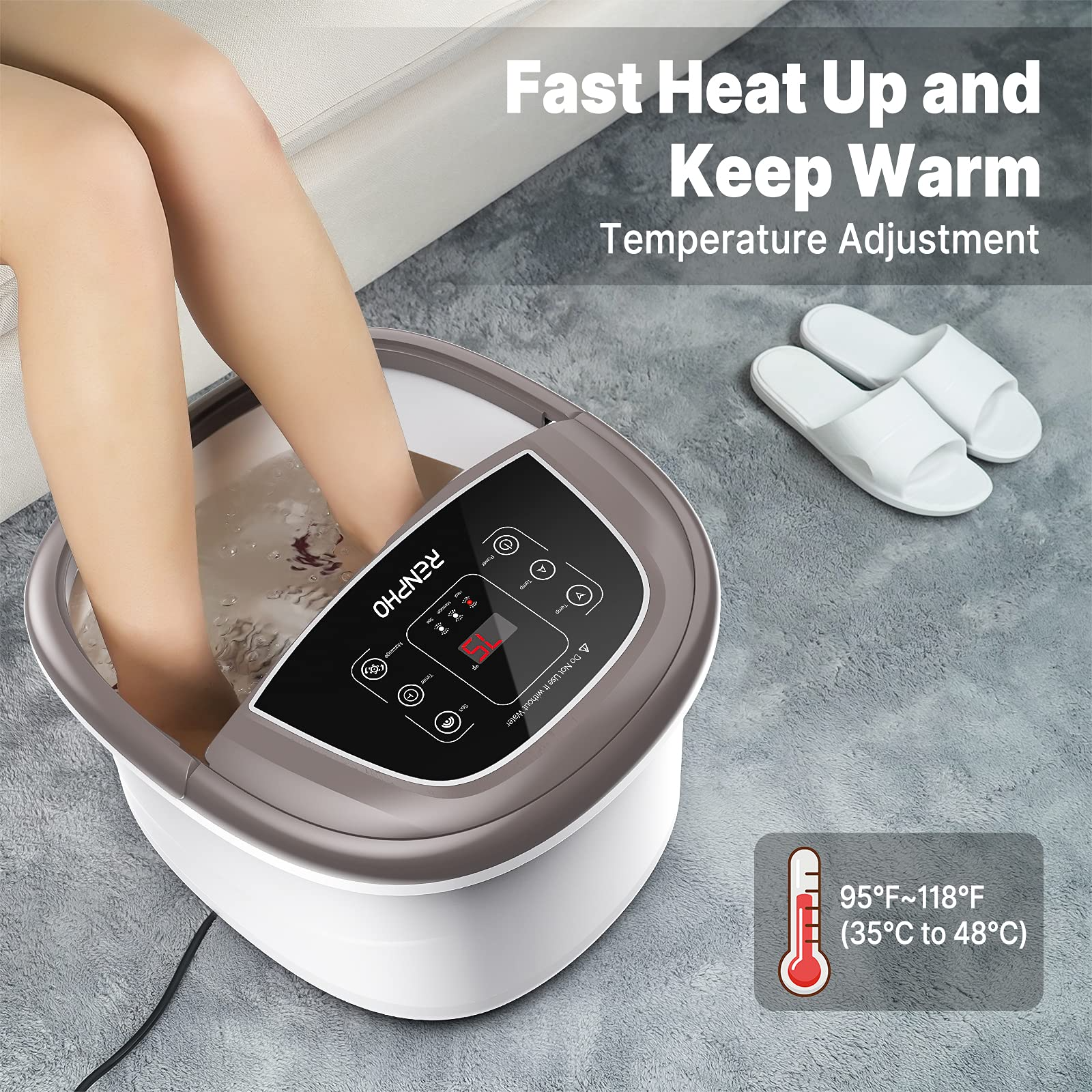 RENPHO Foot Spa Bath with Shiatsu Massage photo 8