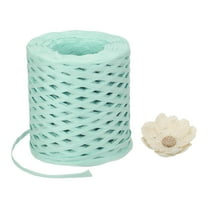 Uxcell Raffia Paper Craft Ribbon 200m/656ft Raffia Ribbon Raffia String Kraft Packing for Gift Wrapping, Crafting Supplies (Mint Green)