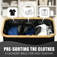 thumbnail image 3 of Hampers for Laundry Basket with Lid, 145L Extra Large 3 Section Clothes Divided Organizer for Bedroom,Laundry Room,Dirty Clothing Hamper,Black, 3 of 13