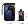 thumbnail image 5 of PhooArto Drawstring Cosmetic Bag, Barrel Shaped Portable Travel Makeup Bags, Galaxy Running Horse Large Capacity Waterproof Multifunctional Bucket Toiletry Bag, 5 of 6