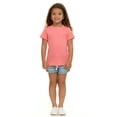 thumbnail image 2 of Cudlie Girls’ 5-Pack Short Sleeve T-Shirts, Soft Cotton Tees in Solid Vibrant Colors, Sizes 12M–4T, 2 of 13