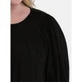 thumbnail image 4 of Terra & Sky Women's Plus Size Smocked Blouse, Sizes 0X-5X, 4 of 5