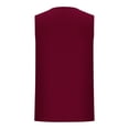 thumbnail image 5 of Camiseta sin mangas de cuello redondo para hombre, informal, a la moda, sin mangas, con estampado, cuello redondo, deportiva, de poliéster, 5 of 5