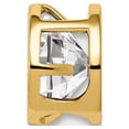 thumbnail image 2 of Real 14kt Yellow Gold 6mm Cubic Zirconia Bezel Pendant; for Adults and Teens, 2 of 4