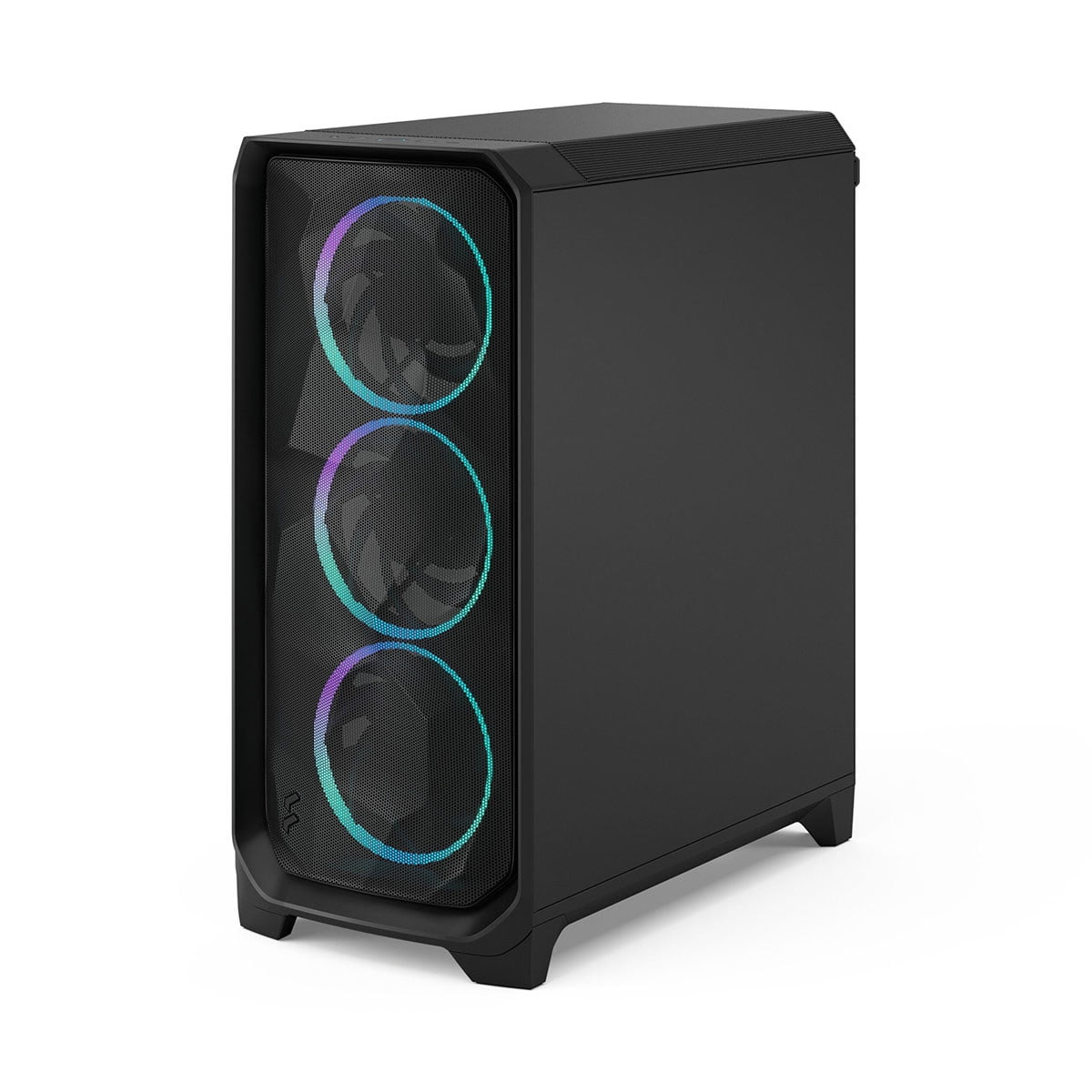 Fractal Design Meshify 3 RGB ATX mATX Mid Tower PC Case - Black Chassis with Light Tinted TG Side Panel