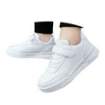 thumbnail image 3 of NOLDARES Boys Girls Sneakers Kids Tennis Running Shoes Athletic Sport Gym Lightweight Breathable Shoes(White,5.5-6 Years), 3 of 8
