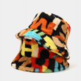 thumbnail image 3 of Sombrero creativo europeo y americano para mujer, sombrero de pescador con estampado digital colorido de otoño e invierno, sombrero de lavabo de viaje al aire libre de moda versátil, 3 of 6