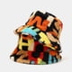 thumbnail image 3 of Sombrero creativo europeo y americano para mujer, sombrero de pescador con estampado digital colorido de otoño e invierno, sombrero de lavabo de viaje al aire libre de moda versátil, 3 of 6