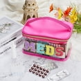 thumbnail image 2 of Bolsa de cosméticos Geetery Chenille Letter Bag, color rosa intenso, 2 of 7