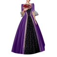thumbnail image 1 of NMMUED Robe Vintage pour Femmes Robes Régence pour Femmes Tenue Renaissance Femmes Robes Maxi Costumes d'Halloween pour Femmes Cadeaux d'Halloween pour Femmes Robes d'Halloween pour Femmes Violet TG, 1 of 5