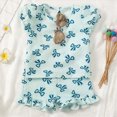 thumbnail image 4 of NOLDARES Toddler Girl Summer Clothes 2Pcs Outfits Sleeveless Top and Tshirt with Elastic Waist Pullover Shorts Set(Blue,6-12 M), 4 of 9