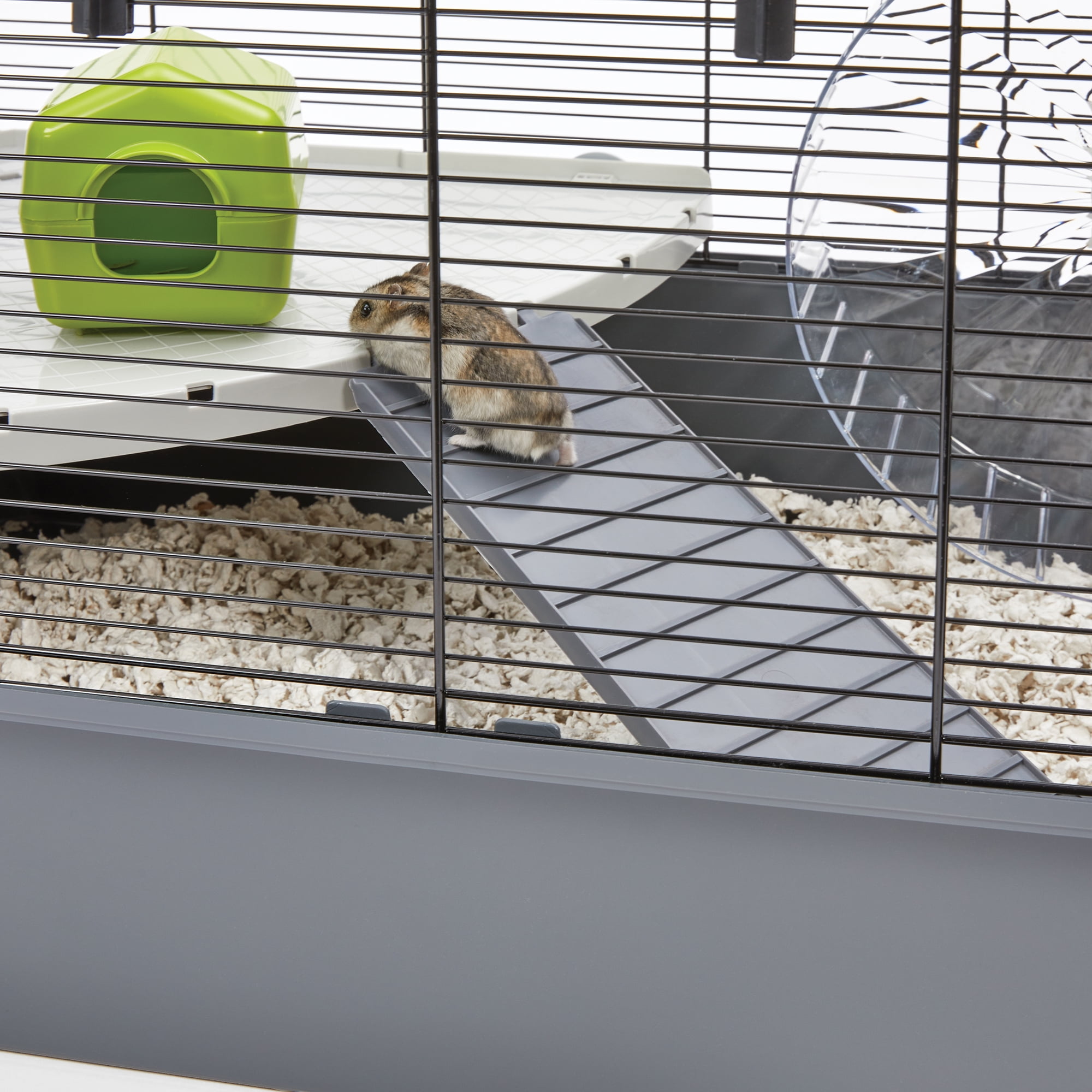 Hamster Nation Hamster Home, XXL Hamster Cage Measures 31.5L x 19.1W x 15.4H inches and provides for 417 Sq. inches of Floorspace, Includes Accessories