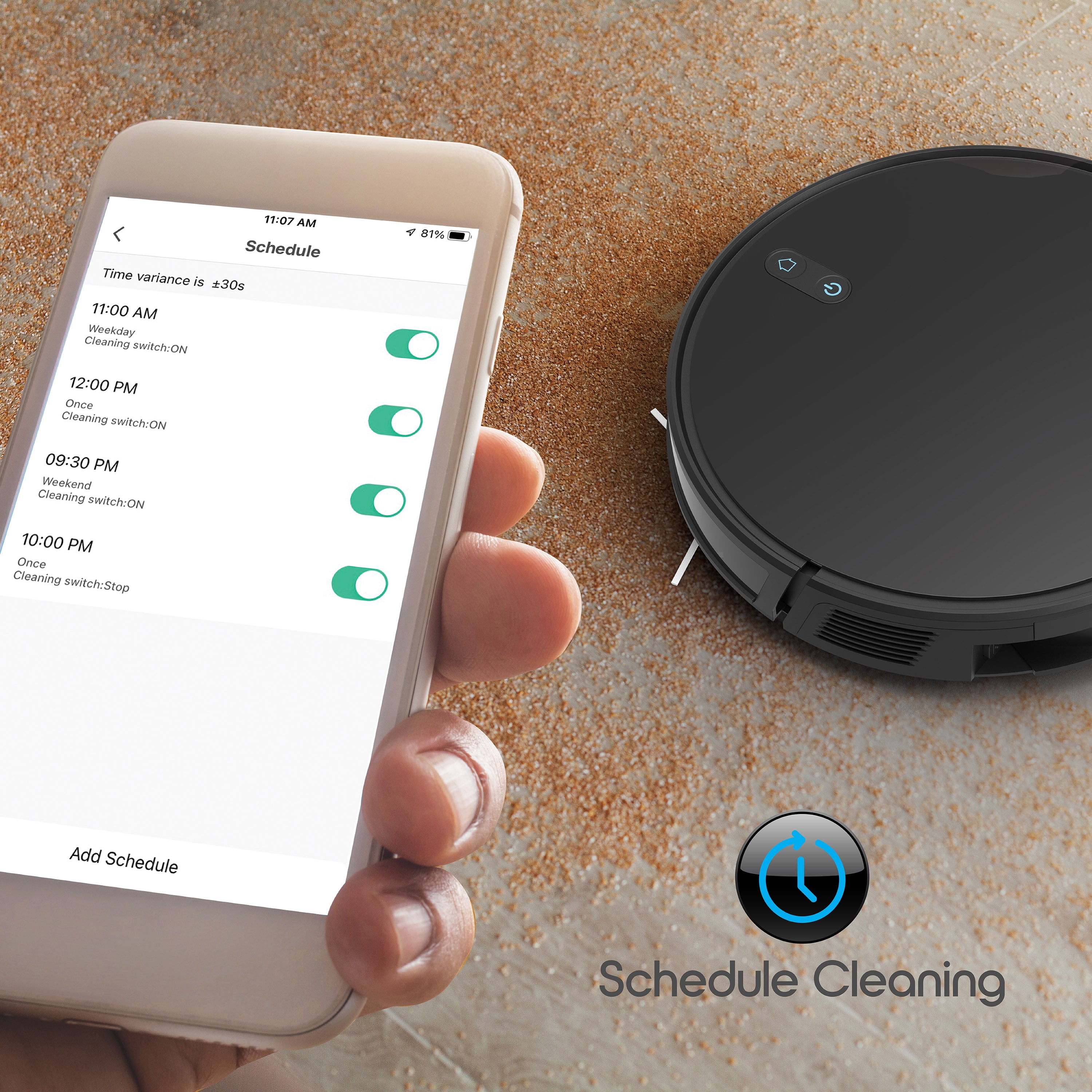 ionvac SmartClean V4 Robovac, Auto-Empty Multi-Surface Pet-Friendly Smart Mapping Robot Vacuum Cleaner with Wi-Fi and App/Remote Control, Model #7997