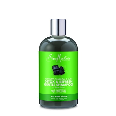 SheaMoisture Activated Charcoal & Mint Detox & Refresh Gentle Shampoo, 13