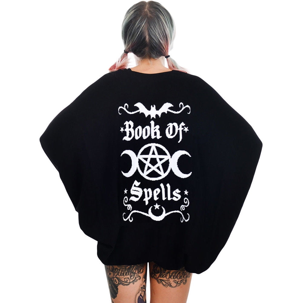 black cape cardigan