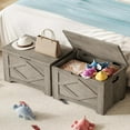 thumbnail image 4 of GarveeHome 23.6" Storage Chest, Wooden Storage Bench with Safety Hinge, Easy Assembly, Large Toy Chest for Entryway, Living Room, Bedroom, 4 of 6