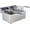 24L, variant on 12L Commercial Electric Deep Fryer - Single Tank Stainless Steel Fryer with Basket Lid and Adjustable Temperature Control
