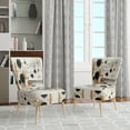 thumbnail image 2 of Designart "Minimalist Exploration Beige Suprematism II" Multi-Color Abstract Suprematism Upholstered Accent Chair - Modern Arm Chair For Bedroom, 2 of 7