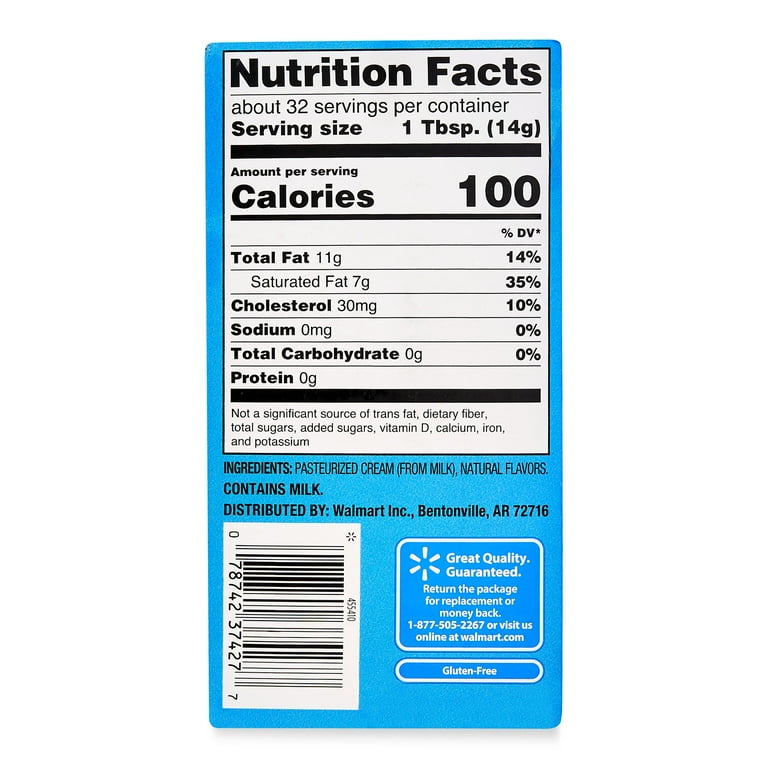 Great Value Sweet Cream Unsalted Butter, 16 oz Box, 4 Sticks 