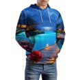 thumbnail image 5 of Tropical Moonlit Resort Men's Women New Sweatshirt Hoodie Men's Plus Size Sweatshirt Hooded Sweatshirt 3d Printed Street Men's Cloth, 5 of 6