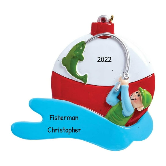 Personalized Fishing Ornament 2024 - Fly Fishing Ornament, 12 Days of Fishmas, Fishing Ornaments for Christmas Tree, Boat Ornament - Fishing Lure - Free Customization