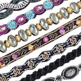 thumbnail image 3 of 7 Pack Handmade Rhinestone Crystal Beaded Elastic Headbands Jewelry Hair Bands Accessories for Women Girls Brides, 3 of 4