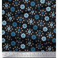 thumbnail image 2 of Soimoi Polyester Crepe Fabric Leaves & Floral Artistic Decor Fabric Printed Yard 42 Inch Wide, 2 of 3