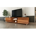 thumbnail image 3 of TV Console Table Storage Cabinet for TVs Up to 70", TV Stand Media Console Cabinet Large Entertainment Center with Storage for Living Room, Walnut, 3 of 8