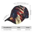thumbnail image 5 of Kdxio Unisex Watercolor Bald Eagle Pattern Baseball Cap Unisex Washed Classic Adjustable Hat, 5 of 5