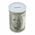 thumbnail image 1 of SDOTXA Tin Money Piggy Bank Savings 6.5” Franklin Coin Jar Box Saver - Kids Collection, 1 of 2