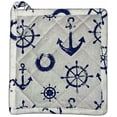thumbnail image 4 of Set Of 4, 100% Cotton, Coastal Nautical Anchor And Sailingboat Design, Kitchen T, 4 of 6
