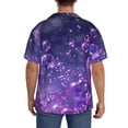 thumbnail image 3 of Kdxio Men's Hawaiian Shirt for Men Short Sleeve Shirt Purple Bubble Abstract Art Summer Casual Holiday Beach Button Down T-Shirts, 3 of 5