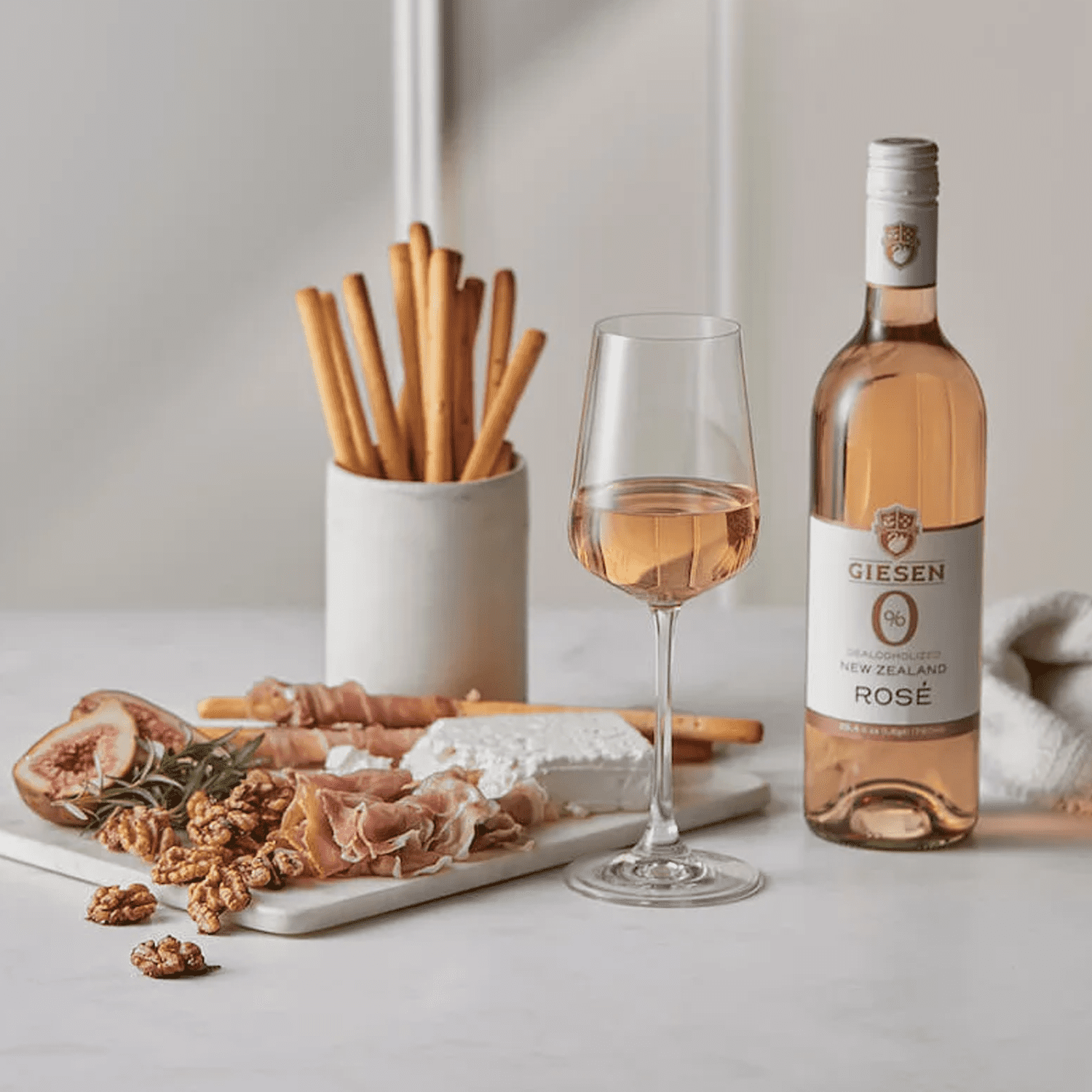 Giesen Non-Alcoholic Rosé - Premium Dealcoholized Rose Wine from New Zealand | 6 PACK