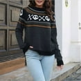 thumbnail image 5 of Mrzhqd Fall Sweaters For Women 2024 Tops Crewneck Long Sleeve Retro Polka Dot Skull Print Casual Knit Pullover Fall Winter Womens Outfit Black Xl, 5 of 7