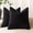 Black-16" x 16" (Pack of 2), variant on Pack Of 2 Soft Textured Throw Decorative Pillow Covers Square Accent Solid Cushion Cover Cozy Farmhouse Case With Zipper For Couch Sofa Bedroom Living Room 20x20 Inch Taupe