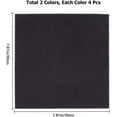 thumbnail image 2 of 8 Sheets 2 colors Square Velvet Glasses Cleaning Cloth Premium Cloth for Glasses Lens Screens Black and White 200x200x0.4mm 4 Sheets/color, 2 of 6