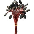 thumbnail image 5 of 100ea I Shape 9V Battery Button snap Connector Black Plastic Shell Copper Button 150mm Wire 4mm tin end, 5 of 5