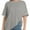 Grey, variant on Women Oversized T-Shirt Round Neck Pull On T-Shirt Basic Casual Loose Fit Workout Tops