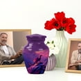thumbnail image 6 of JAGASY Dragon Urn for Ashes Adult Male, Purple Small Urns for Human Ashes Keepsake, Snowy Mountain & Sunset Decorative Urns for Sister, Cremation Urn for Brother, (3 Inch), 6 of 7