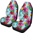 thumbnail image 5 of FOR U DESIGNS Hibiscus Plumeria Pattern Seat Cover for Cars Elastic Automotive Seat Cushion Washable Interior Vehicle Accessories, Car Seat Covers Full Set of 4, 5 of 7