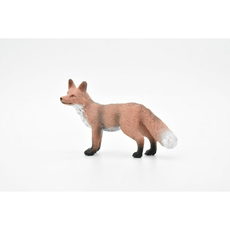 Fox, Red, Animal, Very Realistic Rubber Reproduction, Hand Painted  Figurines, 3 CH098 BB86