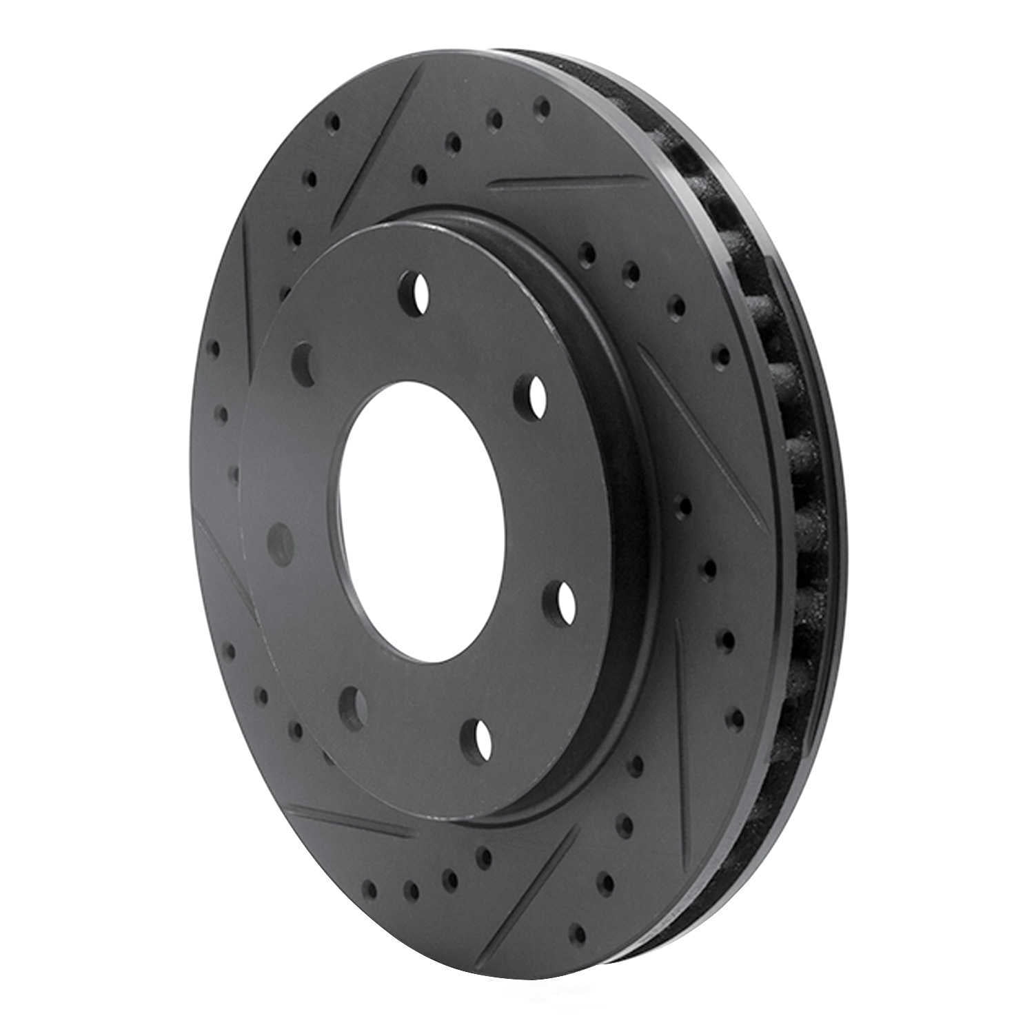 Dynamic Friction Company 633-54152L DFC Brake Rotor - Drilled And Slotted - Black