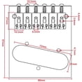 thumbnail image 2 of Swhmc 6 String TL Electric Guitar Roller Saddle Bridge Single Coil Pickup Hole String Pull Board Cross Flower Style, 2 of 5